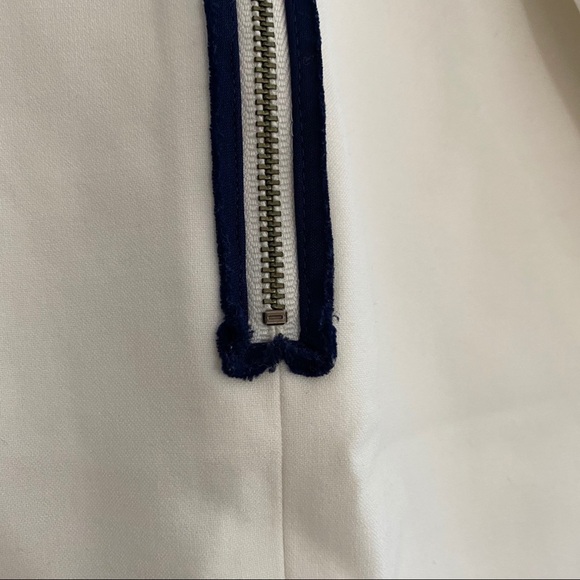 ICB Pleated White Skirt with Navy Piping - Picture 4 of 6